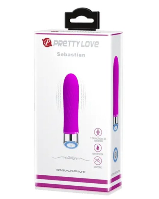 Вібромасажер серії Pretty Love Sebastian Purple 12 режимів вібрації Вібромасажер серії Pretty Love Sebastian Purple 12 режимів вібрації