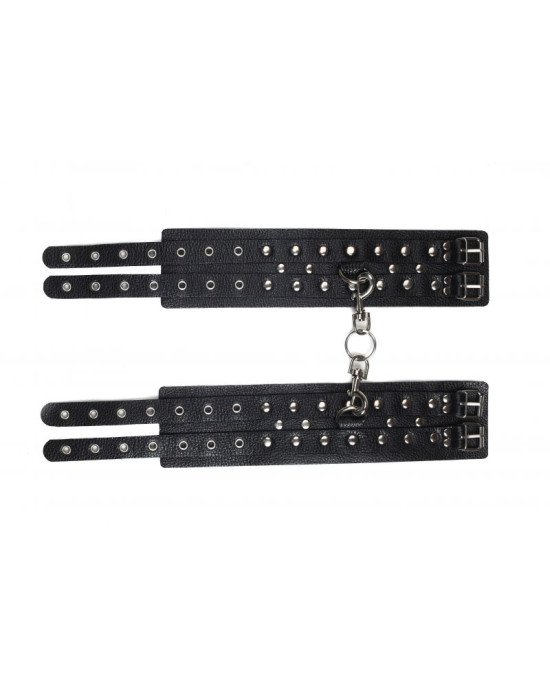 Окови Leather Double Fix Leg Cuffs, Black