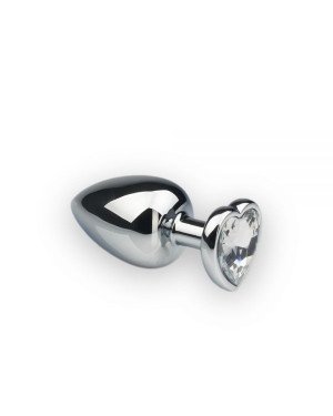 Анальна пробка Silver Heart Diamond, L з кристалом у вигляді серця Анальна пробка Silver Heart Diamond, L з кристалом у вигляді серця