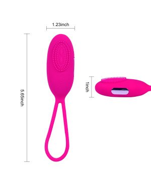 Вібромасажер Cara vibrating bullet 10 режимів вібрації колір рожевий