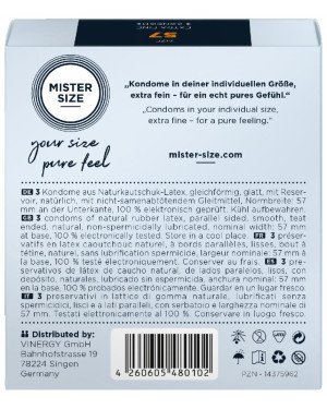 Презервативи Mister Size 57mm (3 шт) Презервативи Mister Size 57mm (3 шт)