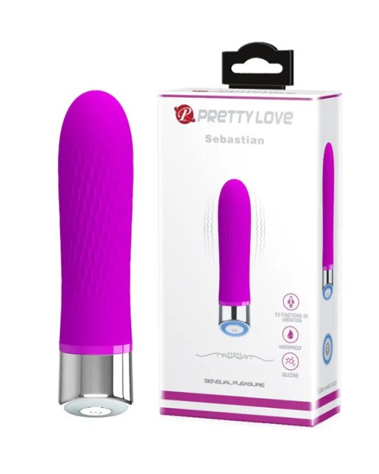 Вібромасажер серії Pretty Love Sebastian Purple 12 режимів вібрації Вібромасажер серії Pretty Love Sebastian Purple 12 режимів вібрації