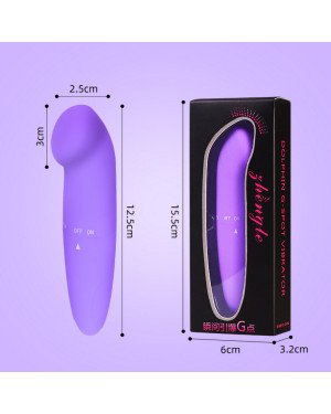 Мінівібратор SEXUAL LOVE для стимуляції клітора зі скошеною головкою фіолетовий