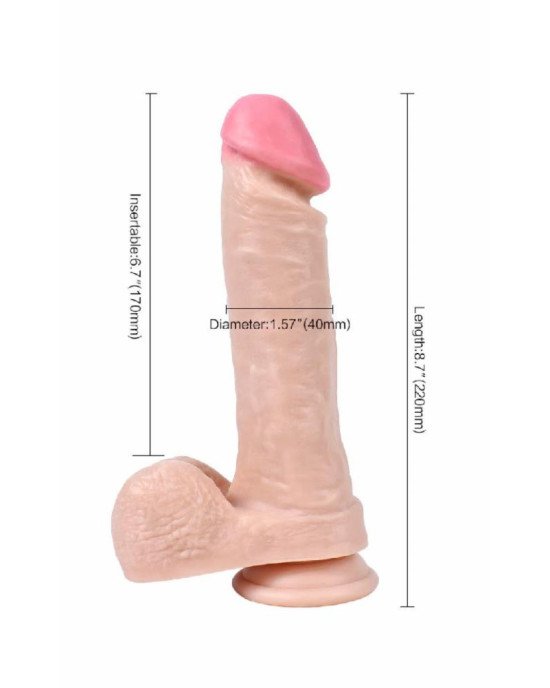 Фалоімітатор Wolf King Lifelike Rubber Dildo на присосці тілесний Фалоімітатор Wolf King Lifelike Rubber Dildo на присосці тілесний