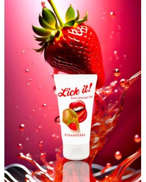 Оральне мастило Lick It! Strawberry 50 мл (веганська)