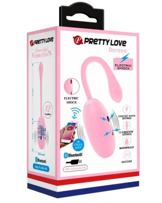 Віброяйце з електростимуляцією, кероване смартфоном Pretty Love Doreen Віброяйце з електростимуляцією, кероване смартфоном Pretty Love Doreen