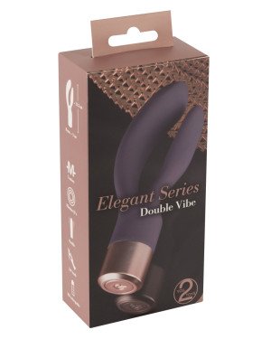 Вібратор кролик із 10 режимів вібрації Elegant Series Double Vibe