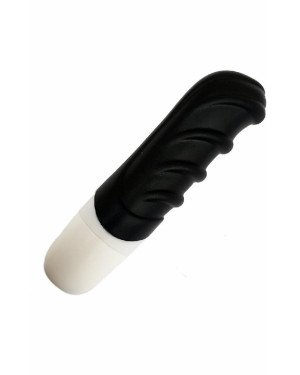 Вібратор міні з вираженим рельєфом у вигляді складочок AMOR VIBRATOR RAMBO Black (Додаток НЕ функціонує!)