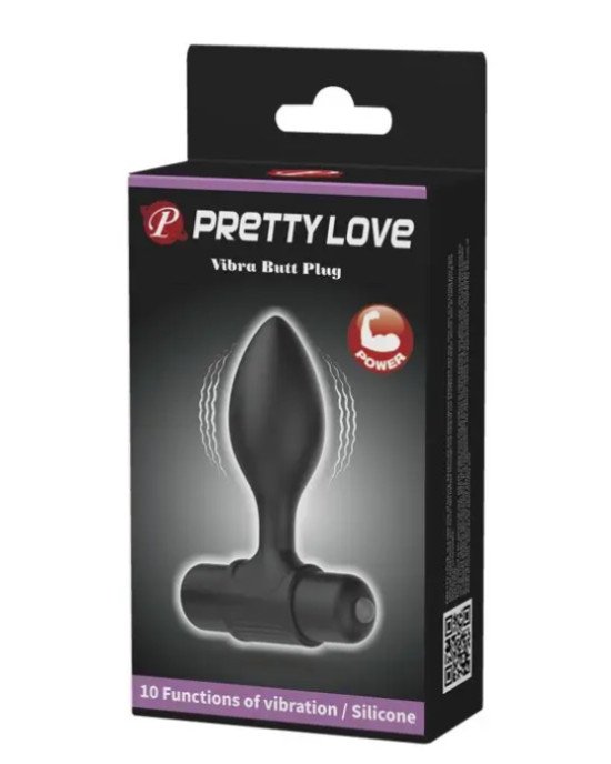 Силіконова вібропробка Pretty Love - Vibro but plag 10 режимів вібрації