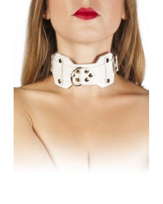 Нашийник VIP Leather Collar, White Нашийник VIP Leather Collar, White