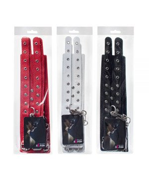 Окови Leather Double Fix Leg Cuffs, Black