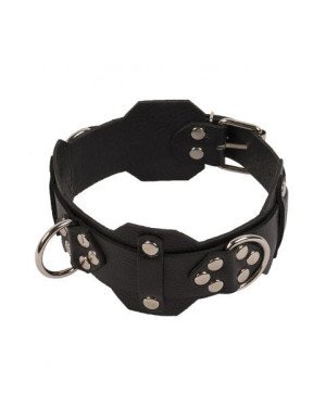 Нашийник VIP Leather Collar, Black шкіра