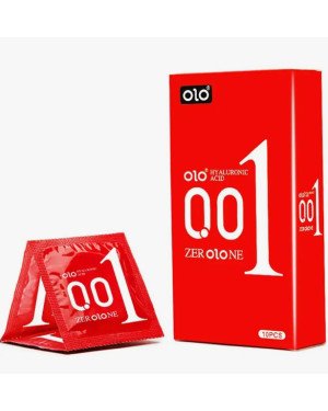 Презервативи OLO Zero One ультратонкі з гіалуроновим мастилом та збуджуючим ефектом (упаковка 10 шт)