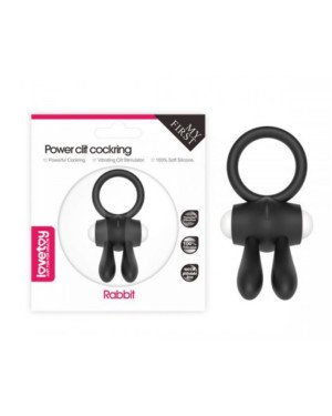 Ерекційне віброкільце Power Clit Cockring, Black