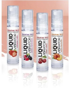 Стимулюючий лубрикант від Amoreane Med: Liquid vibrator - Peach (рідкий вібратор), 10 ml