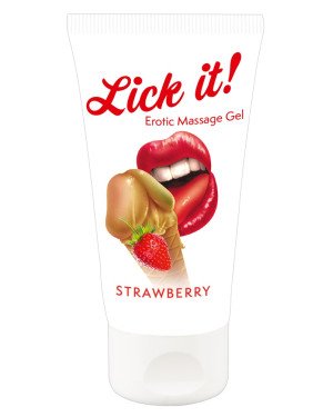 Оральне мастило Lick It! Strawberry 50 мл (веганська) Оральне мастило Lick It! Strawberry 50 мл (веганська)