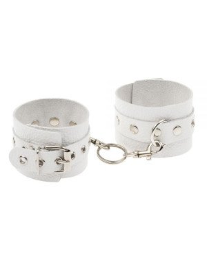 Наручники Leather Double Fix Hand Cuffs, White