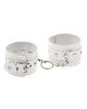 Наручники Leather Double Fix Hand Cuffs, White Наручники Leather Double Fix Hand Cuffs, White