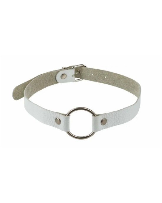 Кляп Leather O-Ring Gag, White Кляп Leather O-Ring Gag, White