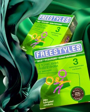 Презервативи FREESTYLES №3 Max Pleasure точкові Презервативи FREESTYLES №3 Max Pleasure точкові