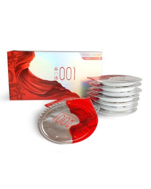 Презервативи OLO ультратонкі з гіалуроновим мастилом та термоефектом RedSilver (по 1шт)