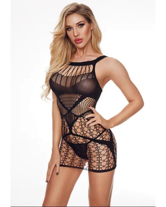 Еротична міні-сукня в сітку Nicole S/L Black