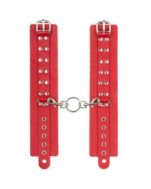 Наручники Leather Rastraints Hand Cuffs, Red