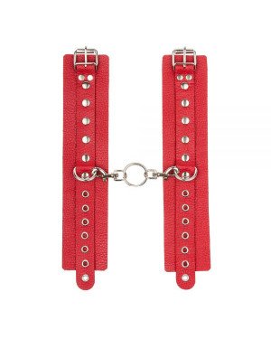 Наручники Leather Double Fix Hand Cuffs, Red