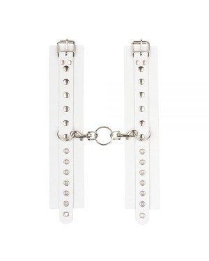 Наручники Leather Double Fix Hand Cuffs, White