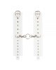 Наручники Leather Double Fix Hand Cuffs, White Наручники Leather Double Fix Hand Cuffs, White