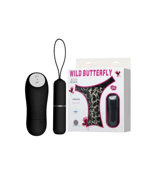 Вібростимулятор клітора з пультом д/в та стрінгами Wild Butterfly Вібростимулятор клітора з пультом д/в та стрінгами Wild Butterfly
