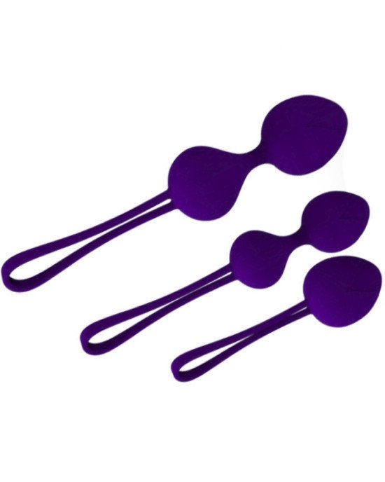 Набір вагінальних кульок Dark Purple Trio темно-фолетовий Набір вагінальних кульок Dark Purple Trio темно-фолетовий