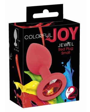 Анальна пробка - Colorful Joy Jewel Red Plug Small