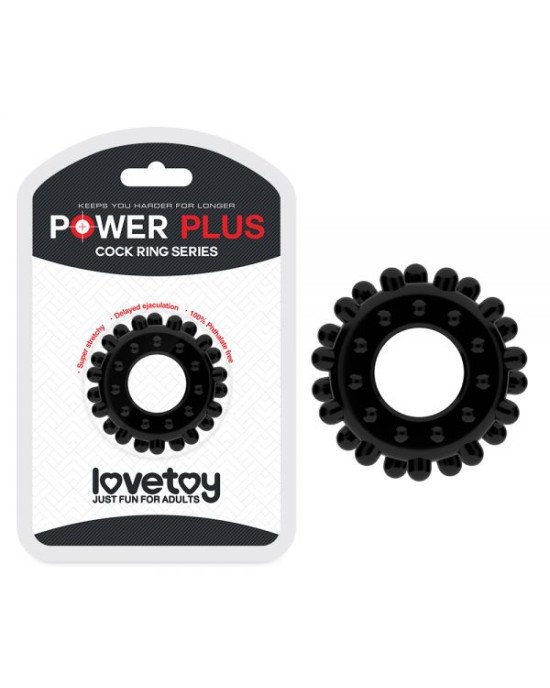 Ерекційне кільце POWER PLUS Cockring, Black Ерекційне кільце POWER PLUS Cockring, Black