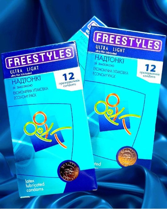 Презервативи FREESTYLES №12 Ultra Light, Супертонкі Презервативи FREESTYLES №12 Ultra Light, Супертонкі