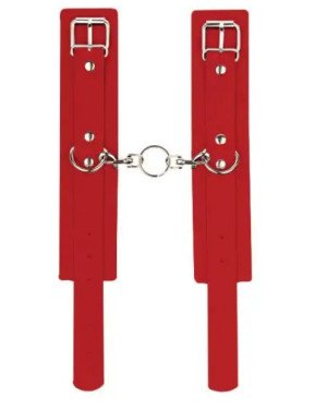 Наручники Leather Standart Hand Cuffs, Red