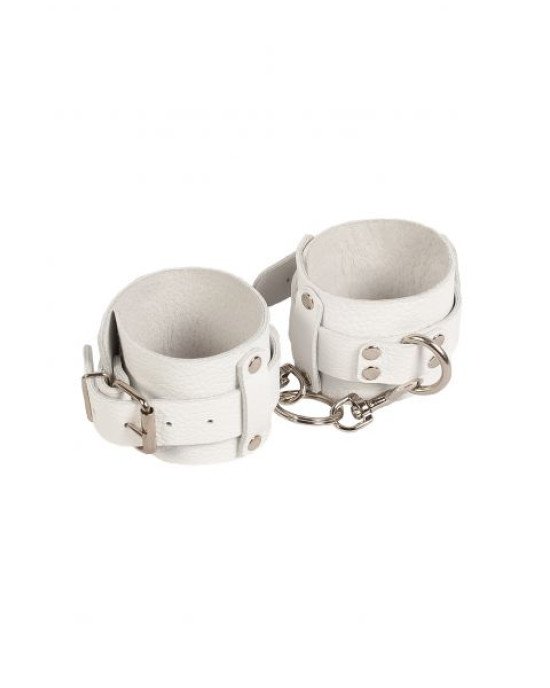 Наручники Leather Dominant Hand Cuffs, White Наручники Leather Dominant Hand Cuffs, White