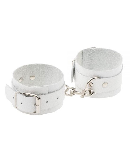 Окови Leather Standart Leg Cuffs, White