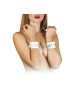 Наручники Leather Restraints Hand Cuffs, White Наручники Leather Restraints Hand Cuffs, White