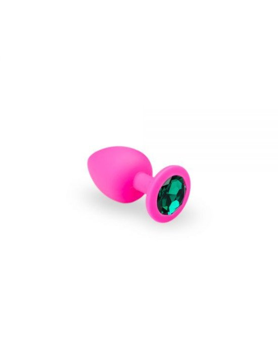 Анальний корок, Pink Silicone Emerald, M Анальний корок, Pink Silicone Emerald, M