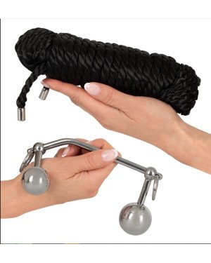 Комплект подвійного проникнення Bondage Plugs with 10 m Rope Комплект подвійного проникнення Bondage Plugs with 10 m Rope