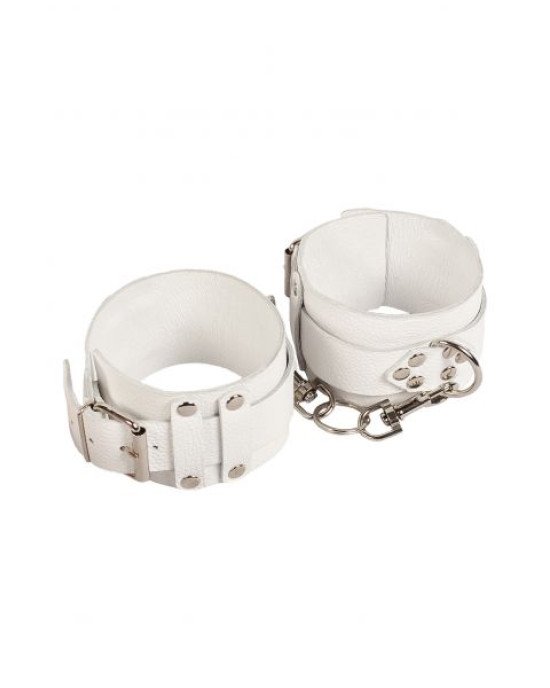 Окови Leather Dominant Leg Cuffs, White