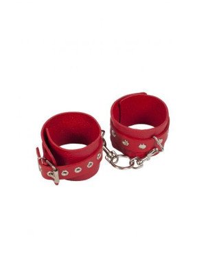 Наручники Leather Restraints Hand Cuffs, Red