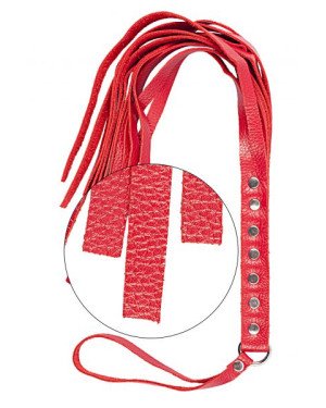Флогер S&M Fancy Leather Flower, Red