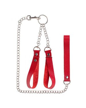 Наручники з повідцем Gentle Hold, Red